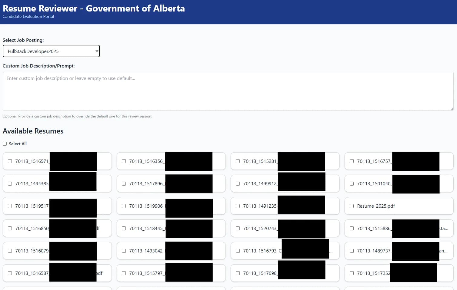 Job Candidate Application AI Reviewer